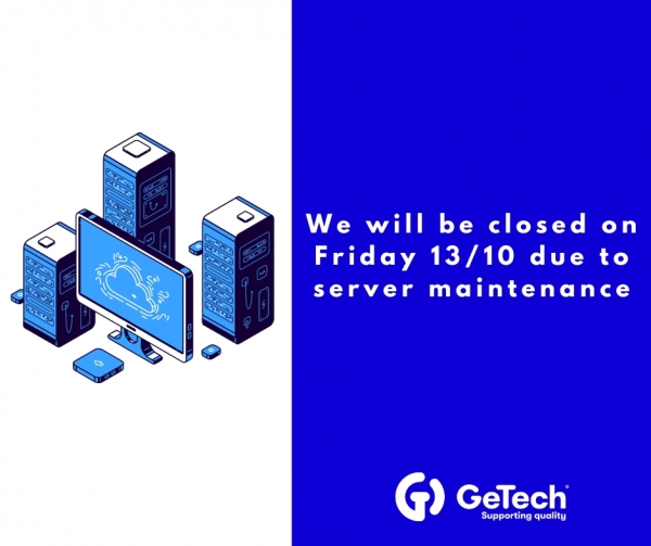 CLOSED ON 13/10 DUE TO SERVER MAINTENANCE